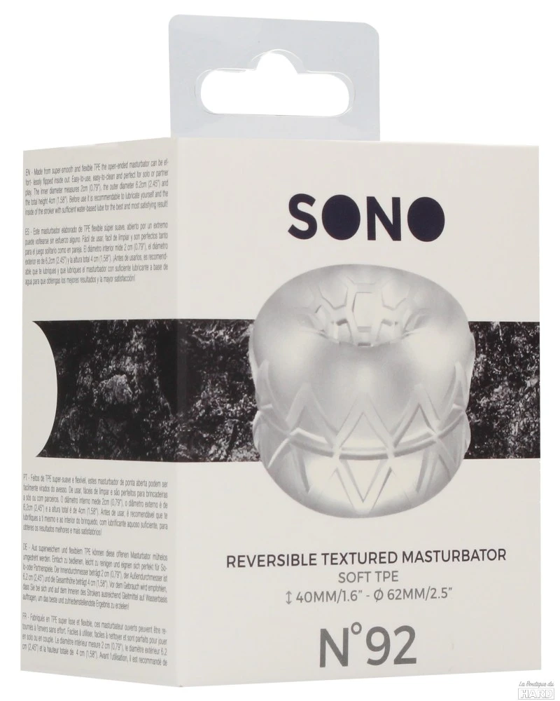 Anneau De Masturbation Réversible Textured Sono N°92 2 Anneau De Masturbation Réversible Textured Sono N°92 – Image 2