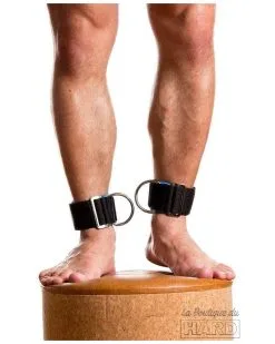 665 Attaches Néoprène Noir-Bleu 7 665 Attaches Néoprène Noir-Bleu -Sextoys boutique attaches neoprene noir bleu 2