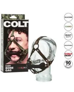 CalExotics Bâillon à Sangles Avec Os Bone Gag Camouflage -Sextoys boutique baillon a sangles avec os bone gag camouflage 3