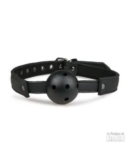 Easytoys Fetish Collection Baillon Avec Boule Noire Percée -Sextoys boutique baillon avec boule noire percee 2