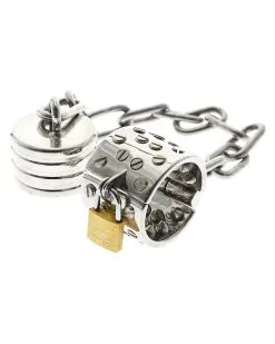 MenSteel Ballstretcher Avec Picots Et Poids 780g