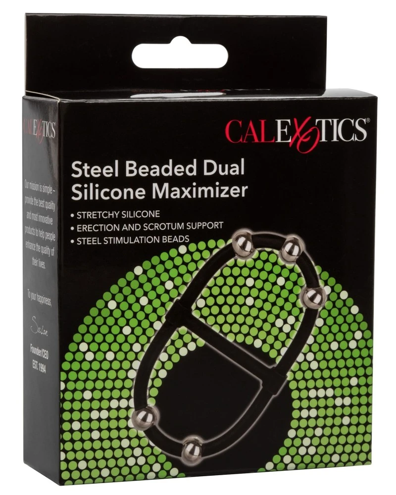 CalExotics Ballstretcher Beaded Dual Noir 2 CalExotics Ballstretcher Beaded Dual Noir – Image 2