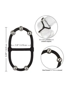 CalExotics Ballstretcher Beaded Dual Noir 9 CalExotics Ballstretcher Beaded Dual Noir -Sextoys boutique ballstretcher beaded dual noir 2