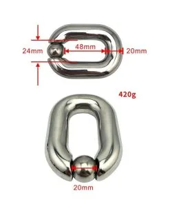 MenSteel Ballstretcher En Métal Oval Ball M 45 X 25mm - 425g -Sextoys boutique ballstretcher en metal oval ball m 45 x 25mm 425g 5