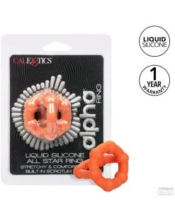 Alpha Ring Ballstretcher Silicone All Star Ring Alpha Orange -Sextoys boutique ballstretcher silicone all star ring alpha orange 4
