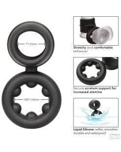 Alpha Ring Ballstretcher Silicone Magnum Alpha Noir -Sextoys boutique ballstretcher silicone magnum alpha noir 3