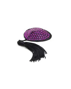 Joy Jewels Cache-Tétons Coeur Noir-Violet X2