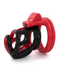 Generique Cage De Chasteté Cock Cuff 7.5 X 3 Cm Rouge-Noir -Sextoys boutique cage de chastete cock cuff 75 x 3 cm rouge noir 1