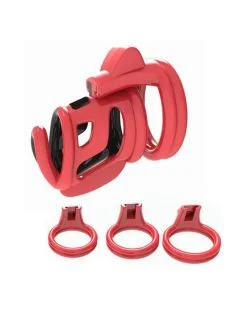 Generique Cage De Chasteté Cock Cuff 7.5 X 3 Cm Rouge-Noir -Sextoys boutique cage de chastete cock cuff 75 x 3 cm rouge noir 3
