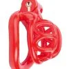 Cocklock Cage De Chasteté Courte Lyfy 4 X 3.3cm Rouge