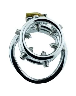 Cocklock Cage De Chastete En Metal Annel Pics 3.5 X 3.2cm Taille 50 Mm -Sextoys boutique cage de chastete en metal annel pics 35 x 32cm 2