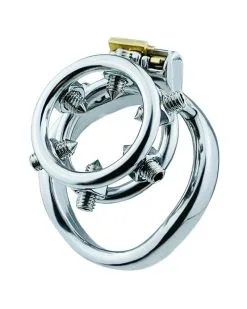Cocklock Cage De Chastete En Metal Annel Pics 3.5 X 3.2cm Taille 50 Mm