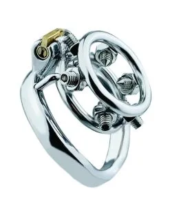 Cocklock Cage De Chastete En Metal Annel Pics 3.5 X 3.2cm Taille 50 Mm -Sextoys boutique cage de chastete en metal annel pics 35 x 32cm 3