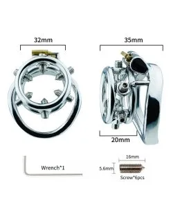 Cocklock Cage De Chastete En Metal Annel Pics 3.5 X 3.2cm Taille 50 Mm -Sextoys boutique cage de chastete en metal annel pics 35 x 32cm 5