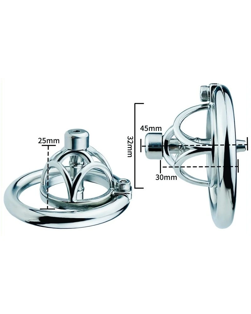 Cocklock Cage De Chastete En Metal Avec Plug D'uretre Hexy 3 X 3.3cm Taille 45 Mm 5 Cocklock Cage De Chastete En Metal Avec Plug D'uretre Hexy 3 X 3.3cm Taille 45 Mm – Image 5