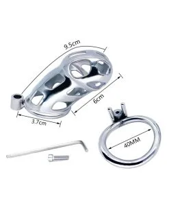 FUKR Cage De Chastete En Metal Cobra Steel 10 X 3.7cm Taille 45 Mm -Sextoys boutique cage de chastete en metal cobra steel 10 x 37cm 16