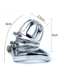 Cocklock Cage De Chastete En Metal Doble Pik 6.5 X 3.5cm Taille 40 Mm -Sextoys boutique cage de chastete en metal doble pik 65 x 35cm 12