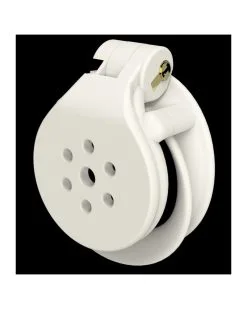 Cocklock Cage De Chasteté Flat Zone 2.5cm Blanche
