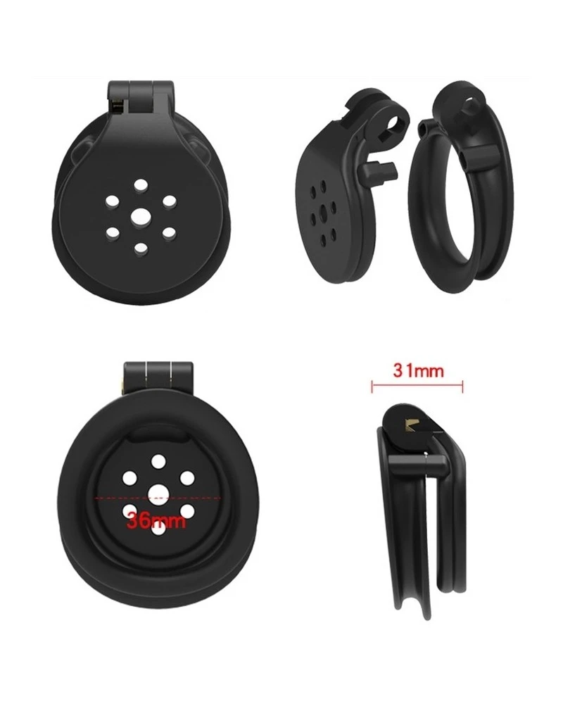 Cocklock Cage De Chasteté Flat Zone 2.5cm Noire 2 Cocklock Cage De Chasteté Flat Zone 2.5cm Noire – Image 2