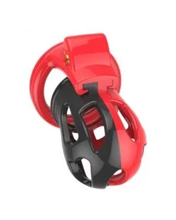 Generique Cage De Chasteté Joker 7.5 X 3cm Rouge-Noir
