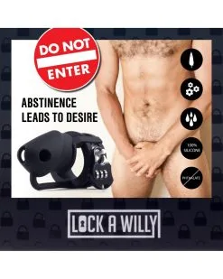 Lock-a-Willy Cage De Chasteté Lock A Willy 11 X 3cm Noire -Sextoys boutique cage de chastete lock a willy 11 x 3cm noire 2