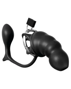 Anal Fantasy Cage De Chasteté + Plug Cock Blocker 12.5 X 4.5 Cm