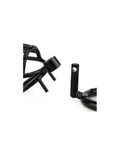 Generique Cage De Chastete SAMOURAI 11 X 5.5 Cm Noire Taille 50 Mm -Sextoys boutique cage de chastete samourai 11 x 55 cm noire 2