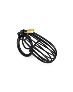 Generique Cage De Chastete SAMOURAI 11 X 5.5 Cm Noire Taille 45 Mm