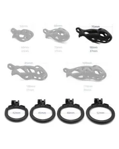 Generique Cage De Chasteté Silicone Solid Pythe 7.5 X 3.7cm -Sextoys boutique cage de chastete silicone solid pythe 75 x 37cm 2