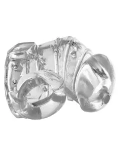 Master Series Cage De Chasteté Souple Detained 7cm Transparente