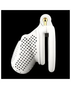Cocklock Cage De Chasteté Timea 7.5 X 3cm Blanc