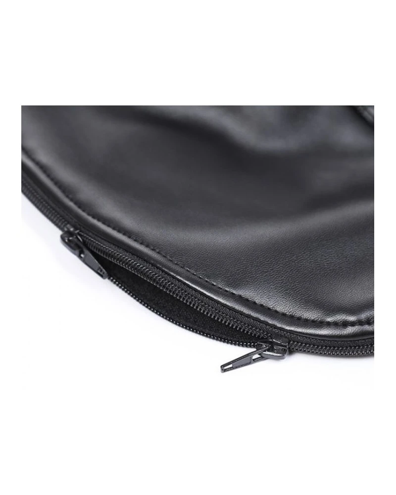 Generique Cagoule Double Layer Simili Noire 5 Generique Cagoule Double Layer Simili Noire – Image 5