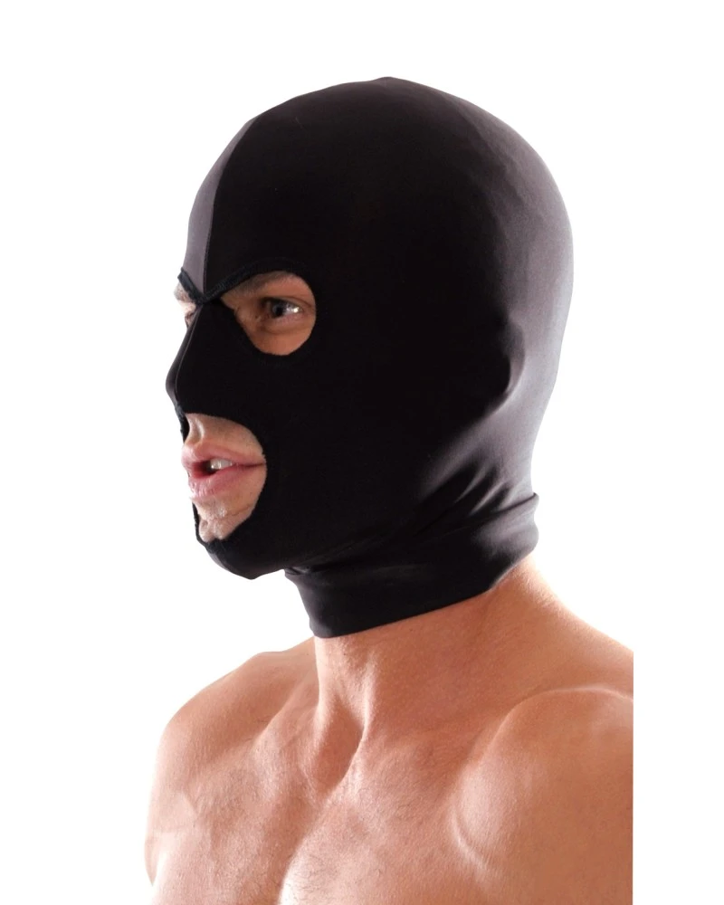 Fetish Fantasy Series Cagoule Noire Avec 3 Ouvertures 1 Fetish Fantasy Series Cagoule Noire Avec 3 Ouvertures