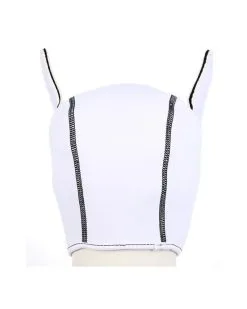 Kinky Puppy Cagoule PUPPY FOX Néoprène Noir-Blanc -Sextoys boutique cagoule puppy fox neoprene noir blanc 1