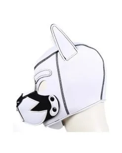 Kinky Puppy Cagoule PUPPY FOX Néoprène Noir-Blanc -Sextoys boutique cagoule puppy fox neoprene noir blanc 4