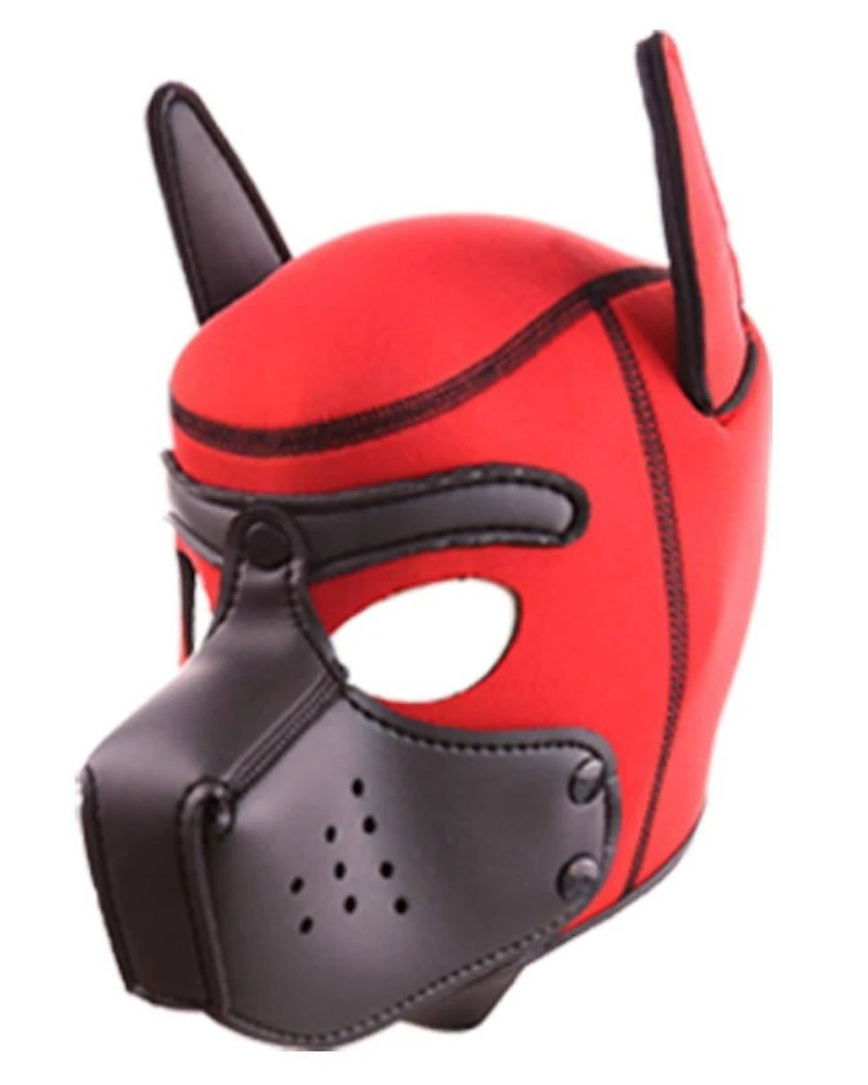Kinky Puppy Cagoule PUPPY Néoprène Rouge-Noir 2 Kinky Puppy Cagoule PUPPY Néoprène Rouge-Noir – Image 2