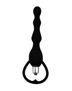 Chisa Novelties Chapelet Vibrant Tail Power Black Mont 12 X 3cm