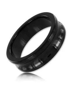 Stainless Steel Cockring Belowed Noir 15mm Taille 55 Mm
