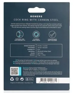 Boners Cockring Carbon Steel Noir -Sextoys boutique cockring carbon steel noir 2