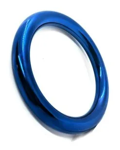Stainless Steel Cockring Donut Bleu 8mm Taille 55 Mm