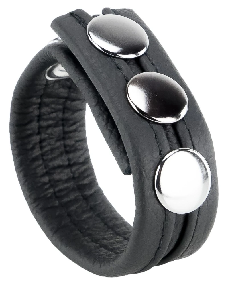 The Red Cockring En Cuir 3 Pressions Noir 1 The Red Cockring En Cuir 3 Pressions Noir