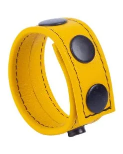 The Red Cockring En Cuir Cocky Jaune