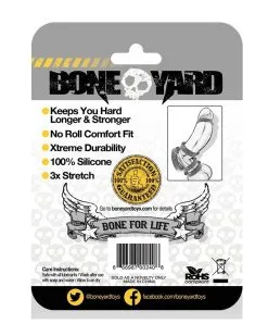 Cockring En Silicone BoneYard Taille 35 Mm -Sextoys boutique cockring en silicone boneyard 24