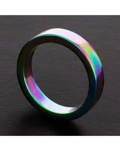 Triune Cockring Rainbow Metal 8mm Taille 40 Mm -Sextoys boutique cockring rainbow metal 8mm 9