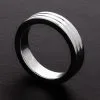Triune Cockring Ribbed Metal 10mm Taille 45 Mm