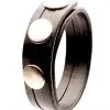 Generique Cockring Rubber 3 Snaps Noir