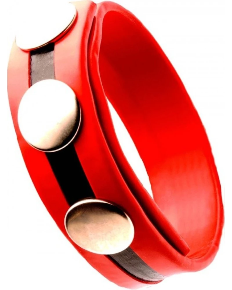 Generique Cockring Rubber 3 Snaps Rouge 2 Generique Cockring Rubber 3 Snaps Rouge – Image 2