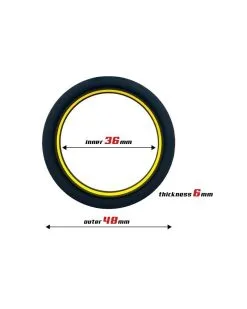Beast Rings Cockring Silicone Beast Ring 36mm Noir-Jaune -Sextoys boutique cockring silicone beast ring 36mm noir jaune 2