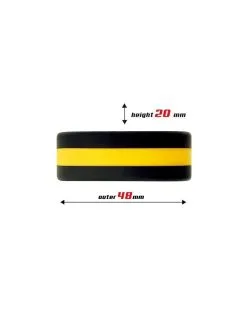 Beast Rings Cockring Silicone Beast Ring 36mm Noir-Jaune -Sextoys boutique cockring silicone beast ring 36mm noir jaune 3