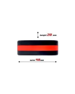 Cockring Silicone Beast Rings 36mm Noir-Rouge -Sextoys boutique cockring silicone beast rings 36mm noir rouge 3